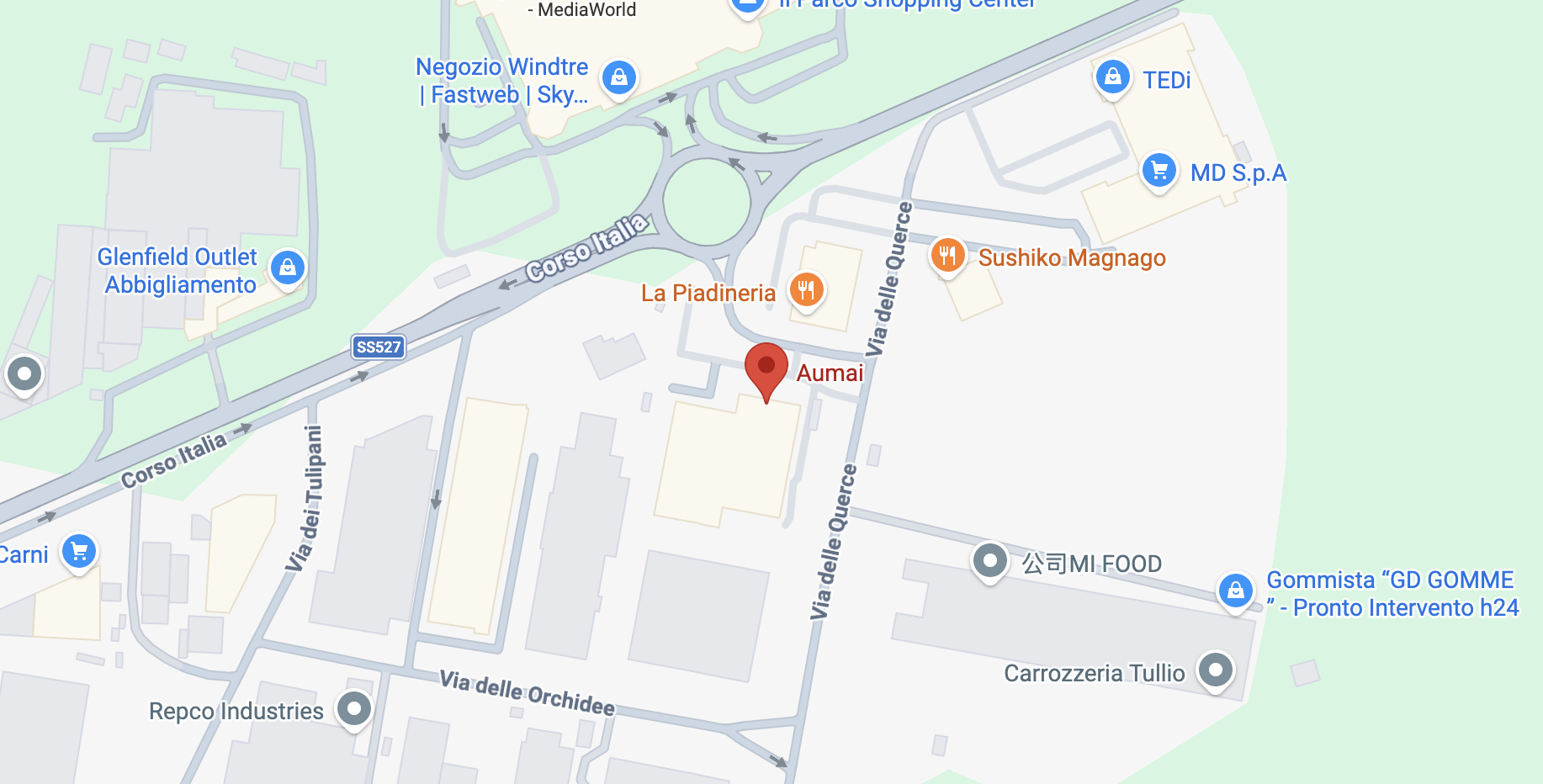 Posizione del negozio Aumai a Vanzaghello su Google Maps